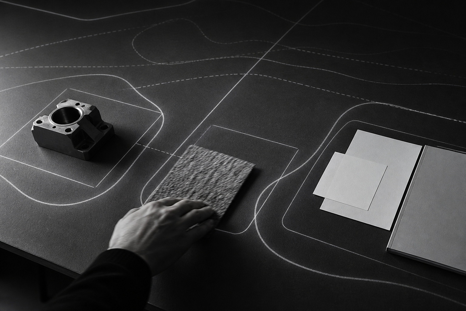 A material option being moved into a commercial decision field